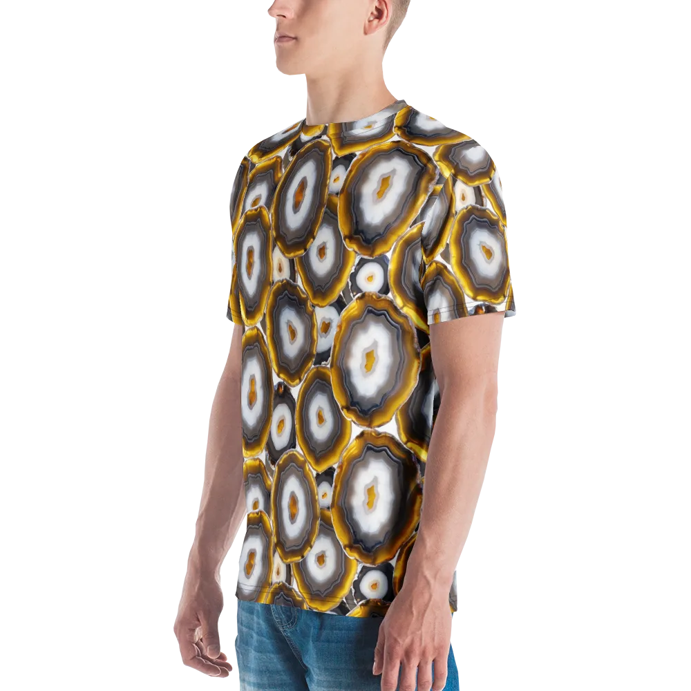 Sunlit Strata on Men's Crew Neck T-Shirt — Left