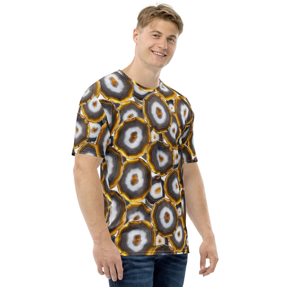 Sunlit Strata on Men's Crew Neck T-Shirt — Right