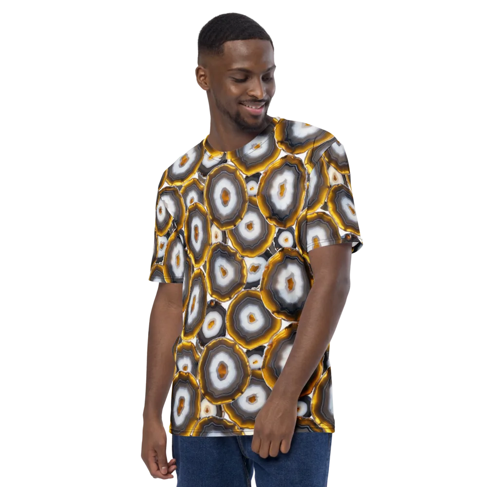 Sunlit Strata on Men's Crew Neck T-Shirt — Left