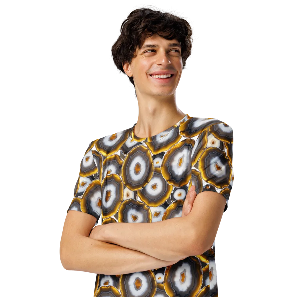 Sunlit Strata on Men's Crew Neck T-Shirt — Left Front