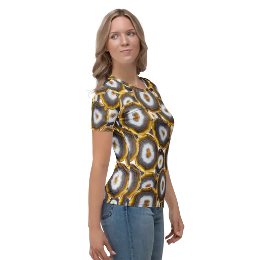 Sunlit Strata on a Women's Crew Neck T-Shirt