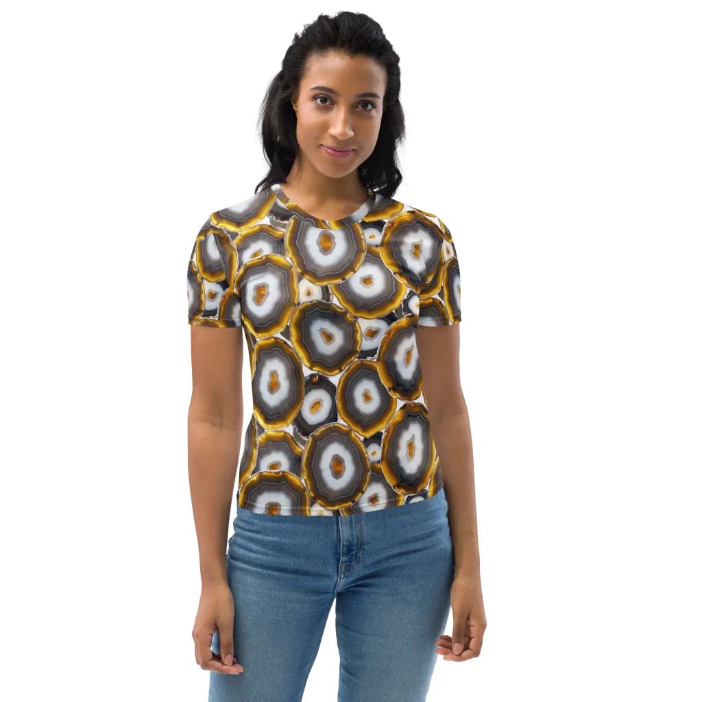 Sunlit Strata on Women's Crew Neck T-Shirt — Front
