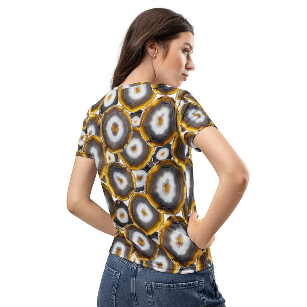 Sunlit Strata on Women's Crew Neck T-Shirt — Back