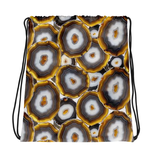 Sunlit Strata on a Drawstring Bag