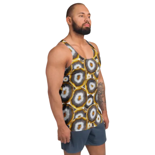 Sunlit Strata on a Men's Tank Top