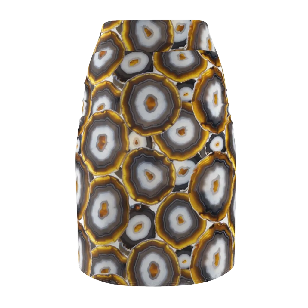 Sunlit Strata on Pencil Skirt — Back