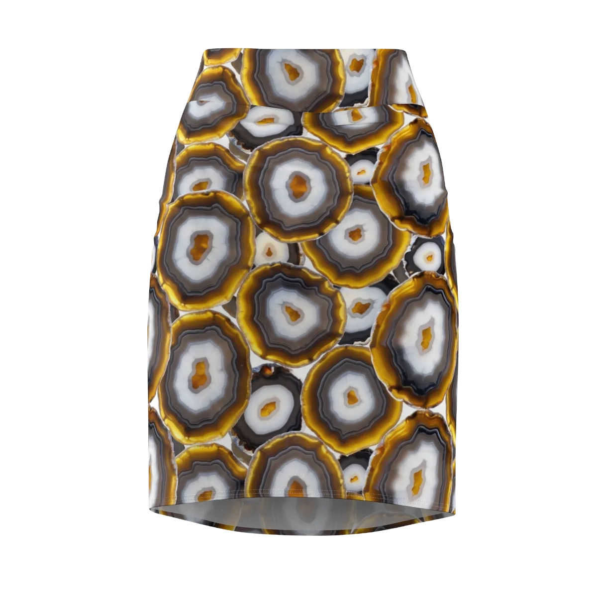 Sunlit Strata on Pencil Skirt — Front