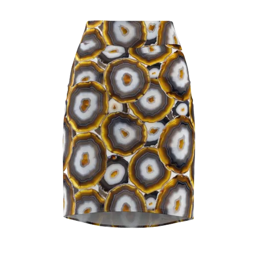 Sunlit Strata on a Pencil Skirt