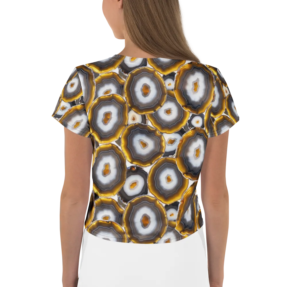Sunlit Strata on Crop Tee — Back