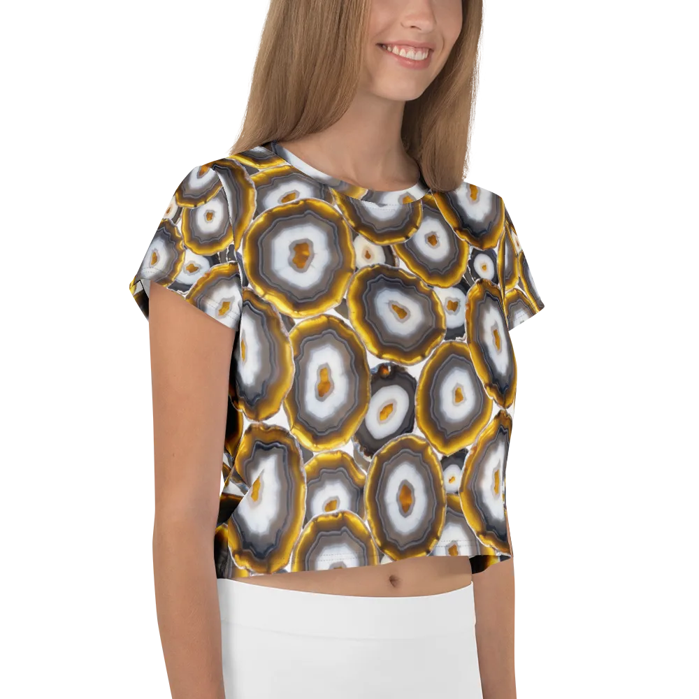 Sunlit Strata on Crop Tee — Right
