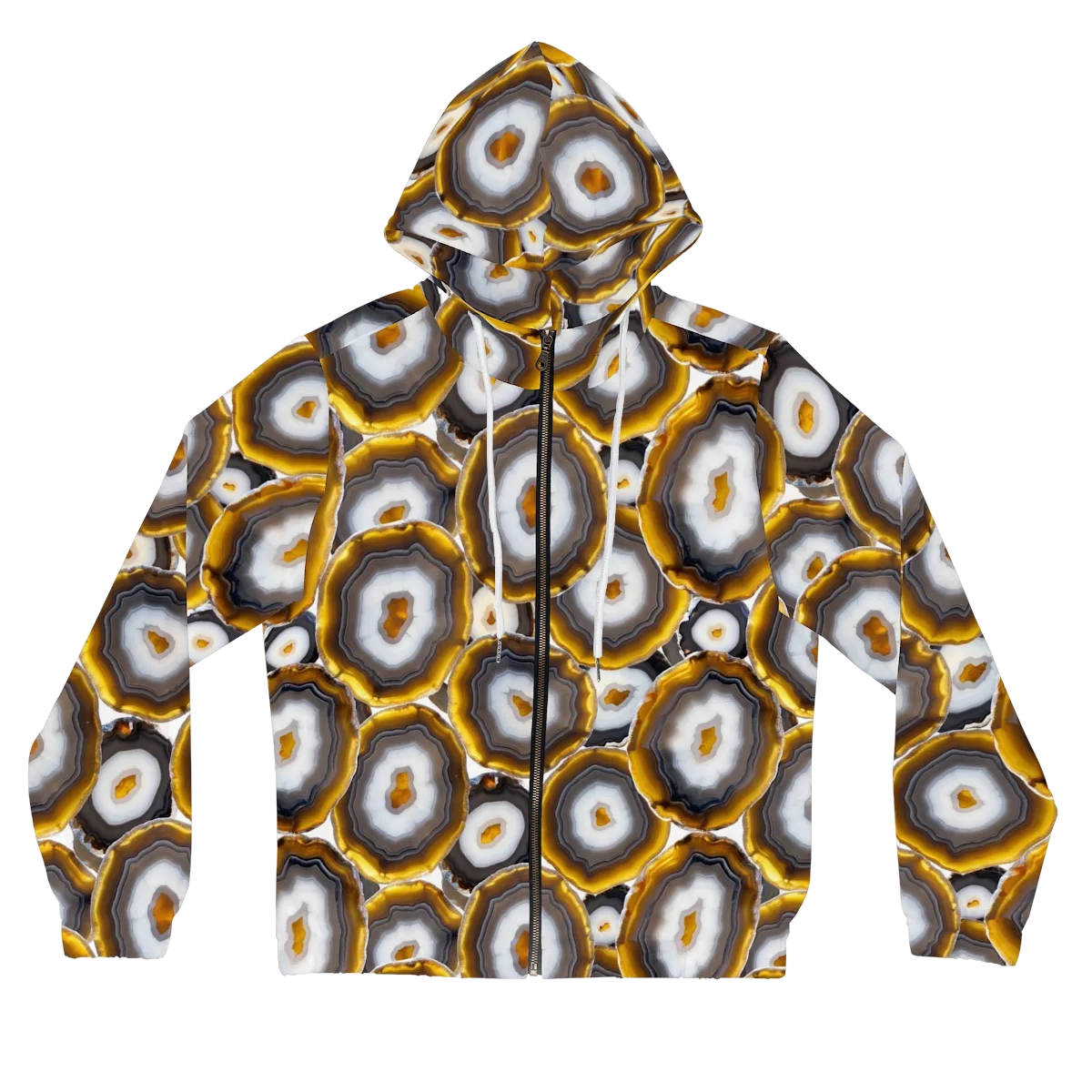 Sunlit Strata on Women's Full-Zip Hoodie — Front