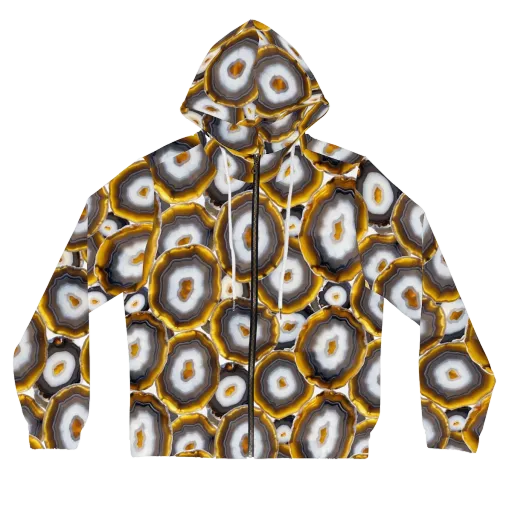 Sunlit Strata on a Women's Full-Zip Hoodie