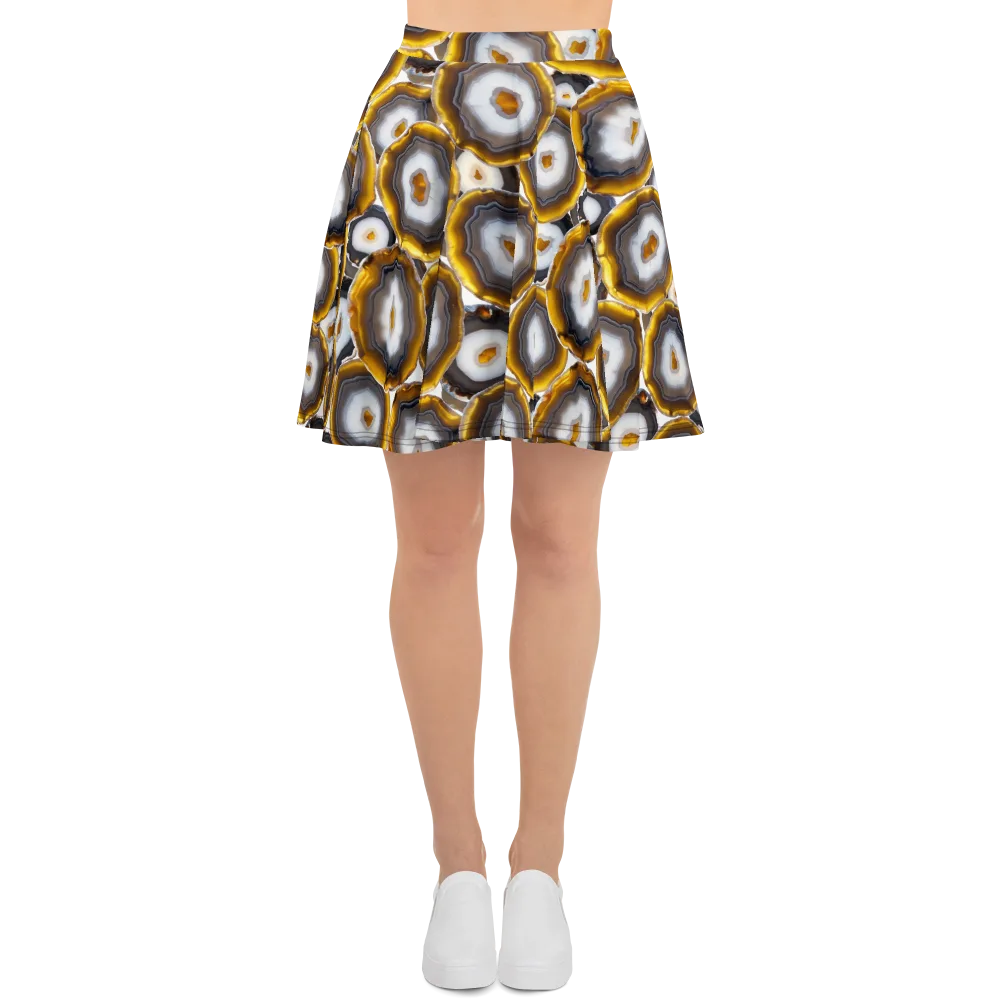 Sunlit Strata on Skater Skirt — Front
