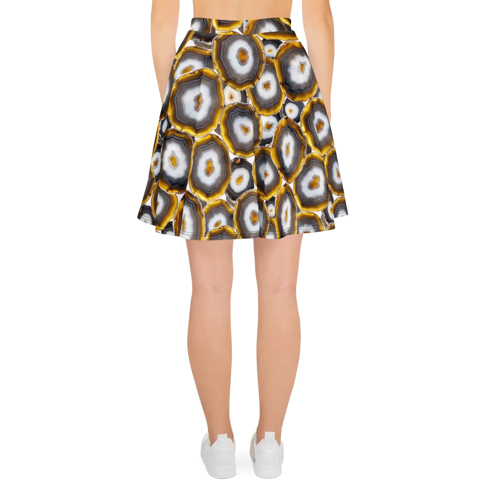 Sunlit Strata on Skater Skirt — Back