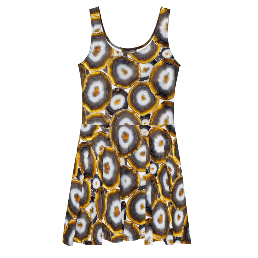 Sunlit Strata on Skater Dress — Front