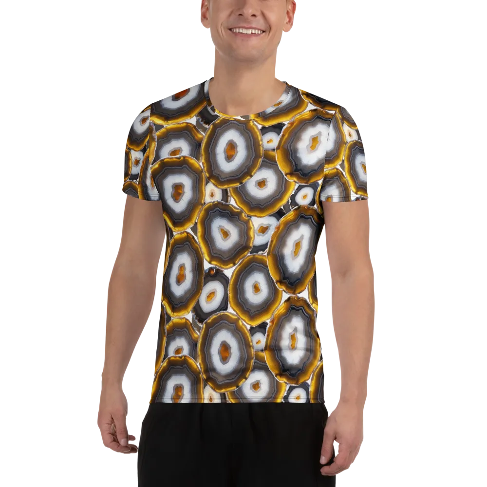 Sunlit Strata on Men's Athletic T-Shirt — Front