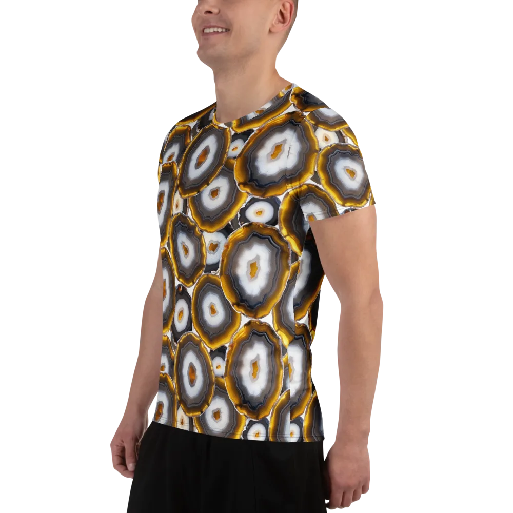 Sunlit Strata on Men's Athletic T-Shirt — Left