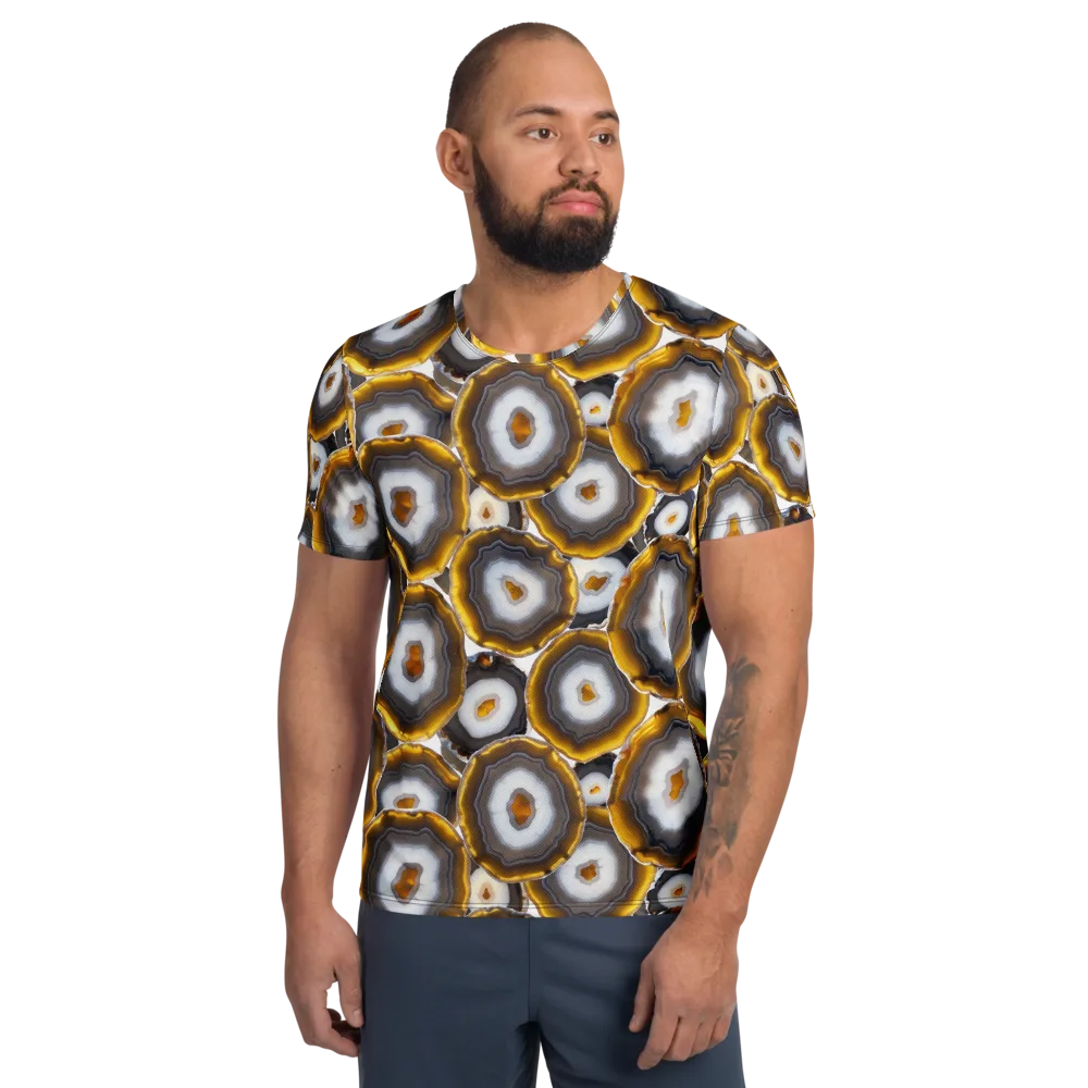 Sunlit Strata on Men's Athletic T-Shirt — Front