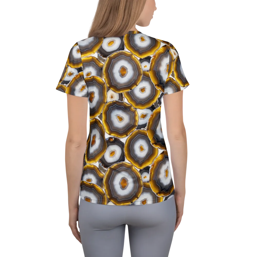 Sunlit Strata on Women's Athletic T-Shirt — Back