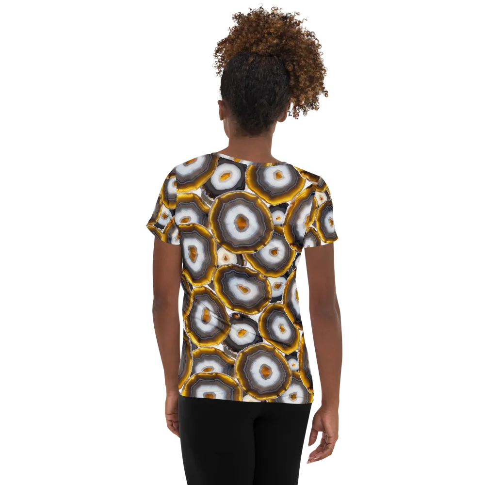 Sunlit Strata on Women's Athletic T-Shirt — Back