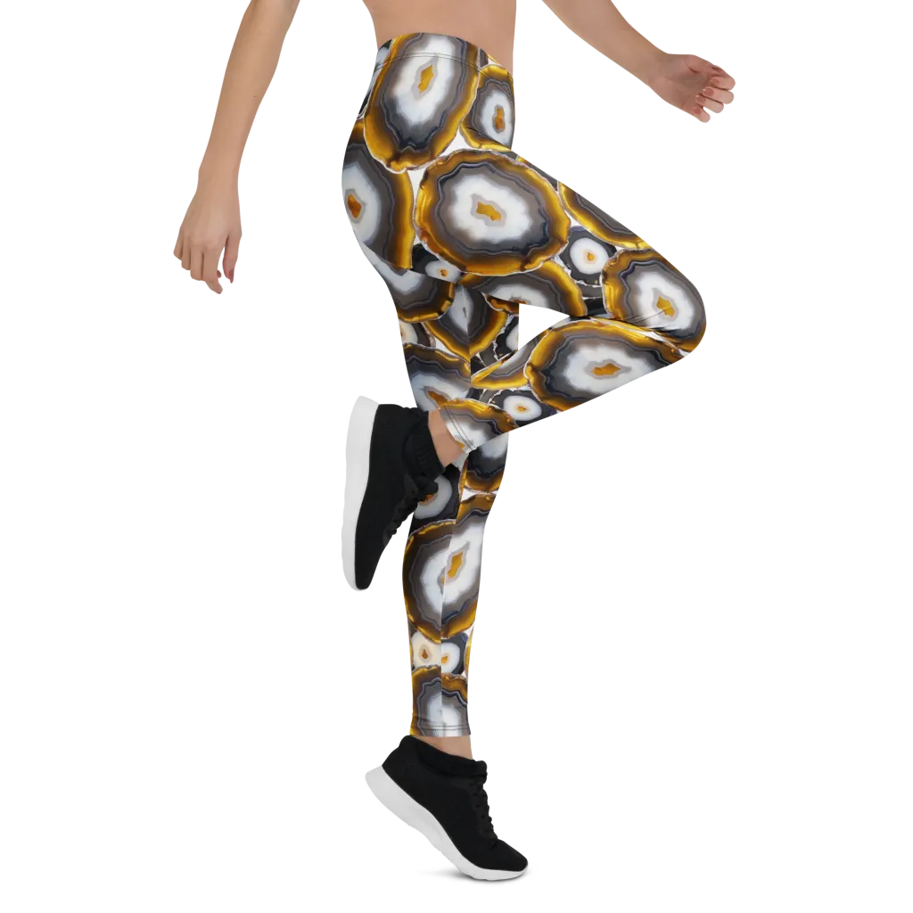 Sunlit Strata on Leggings — Right