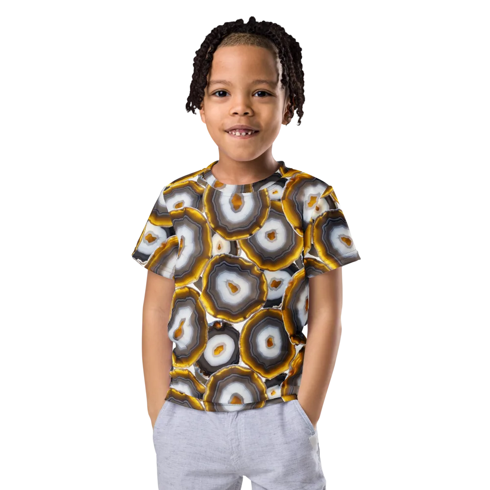 Sunlit Strata on Kids Crew Neck T-Shirt — Front