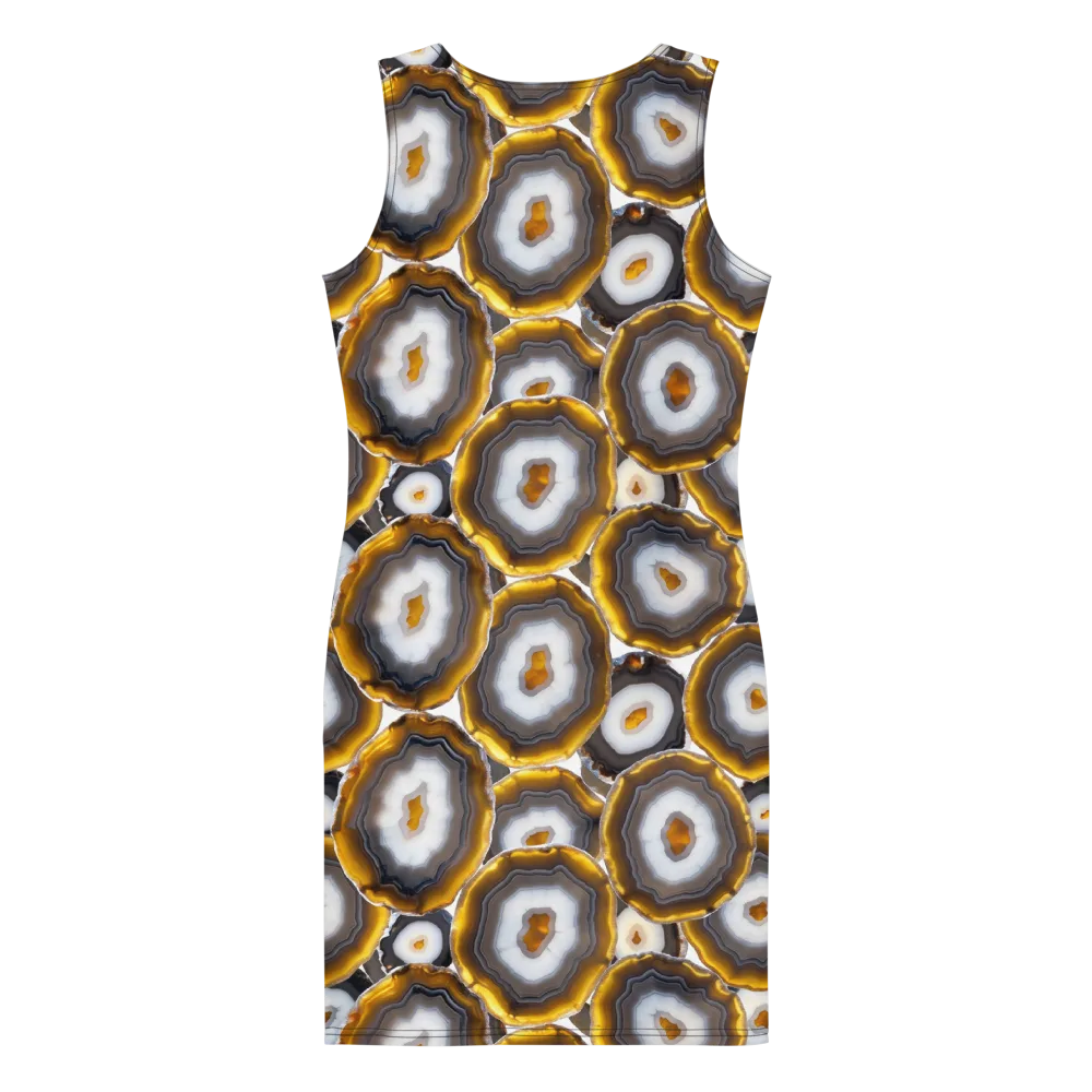Sunlit Strata on Bodycon Dress — Back