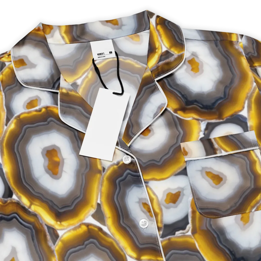 Sunlit Strata on Women's Short Sleeve Pajama Top — Product details