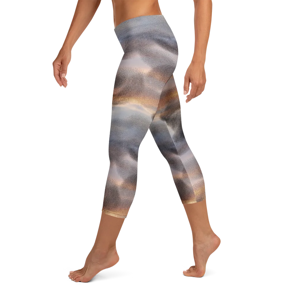 Embercloud Drift on Capri Leggings — Left