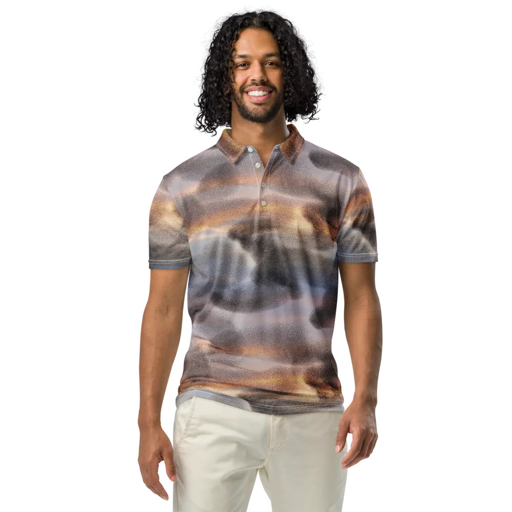 Embercloud Drift on Men's Slim Fit Polo Shirt — Front