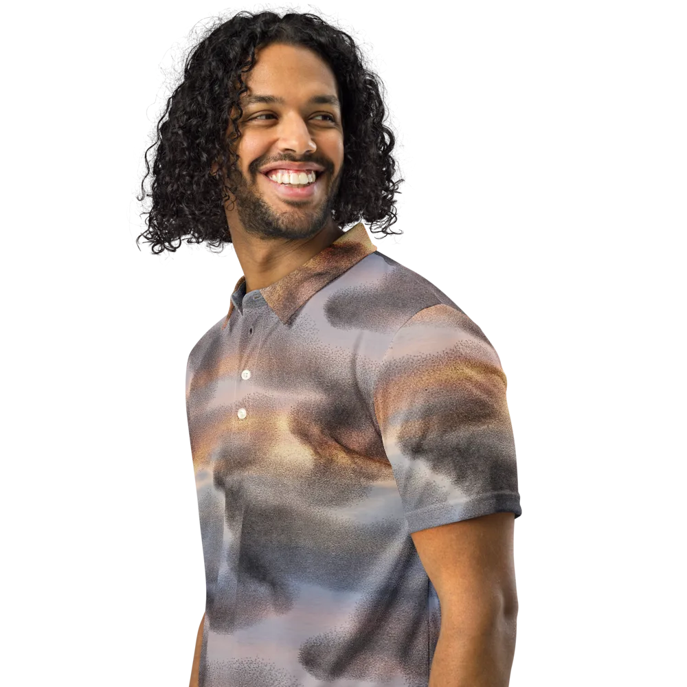 Embercloud Drift on Men's Slim Fit Polo Shirt — Left Front