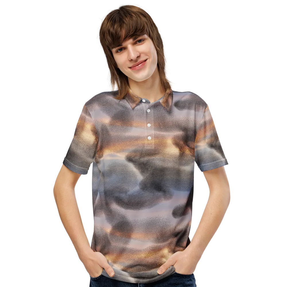 Embercloud Drift on Men's Slim Fit Polo Shirt — Front