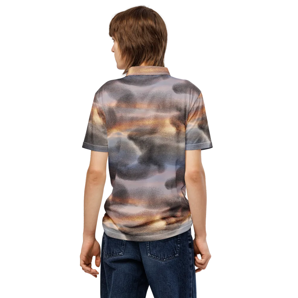 Embercloud Drift on Men's Slim Fit Polo Shirt — Back