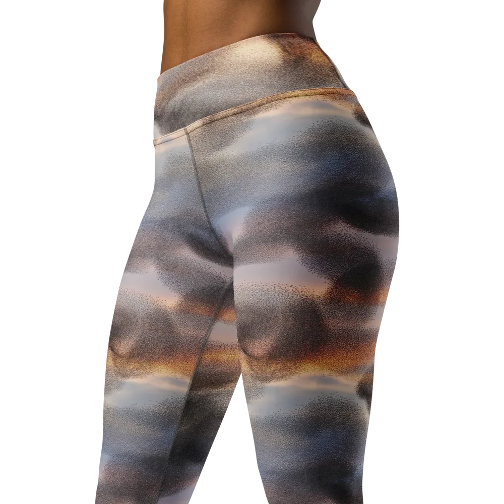 Embercloud Drift on Yoga Leggings — Left Front