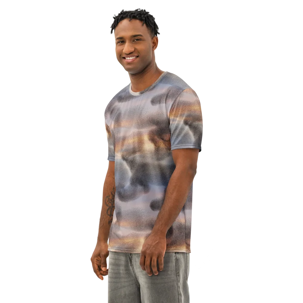 Embercloud Drift on Men's Cotton Crew Neck T-Shirt — Left Front