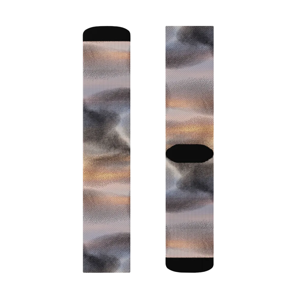 Embercloud Drift on Socks — Left Sock