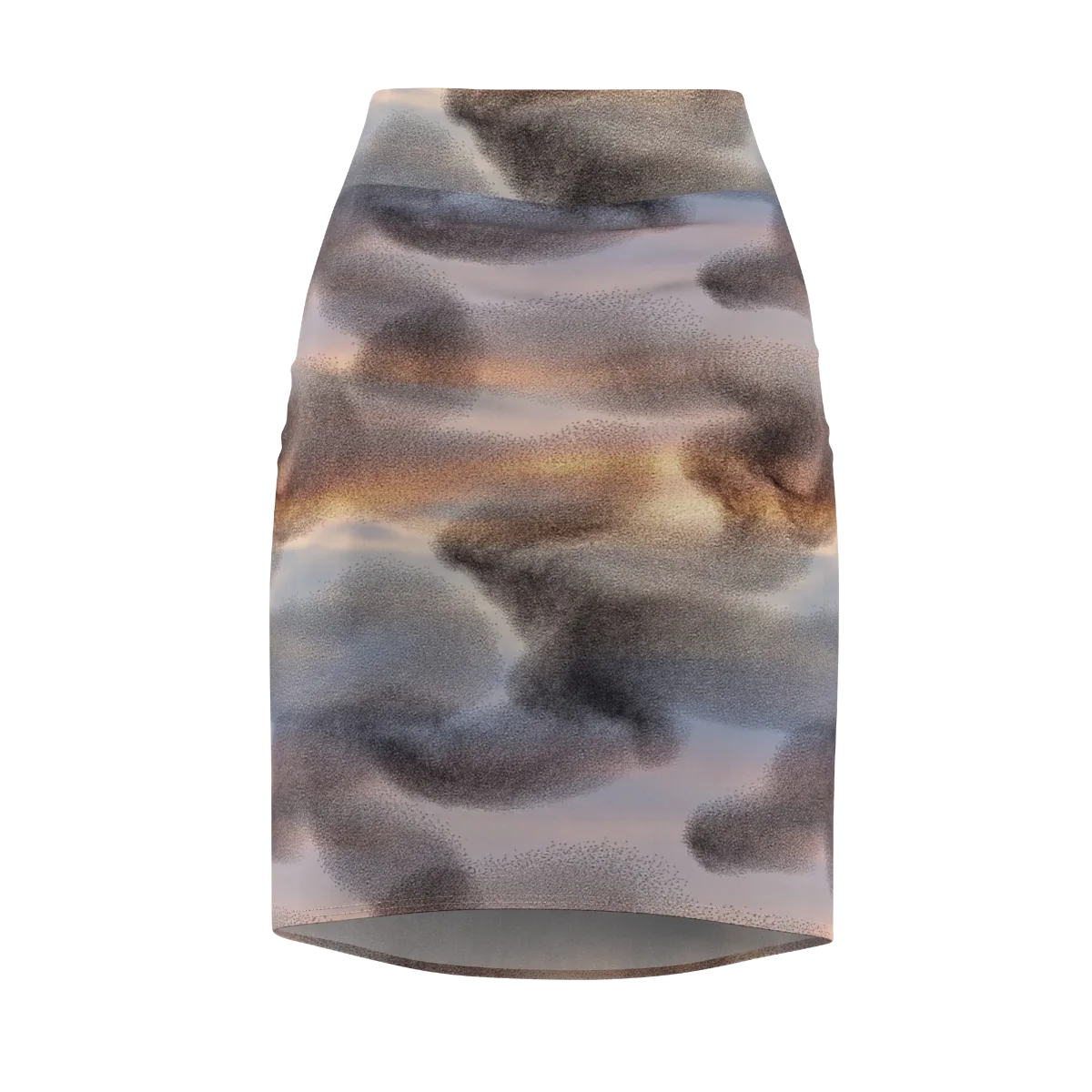 Embercloud Drift on Pencil Skirt — Front