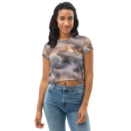 Embercloud Drift on a Crop Tee
