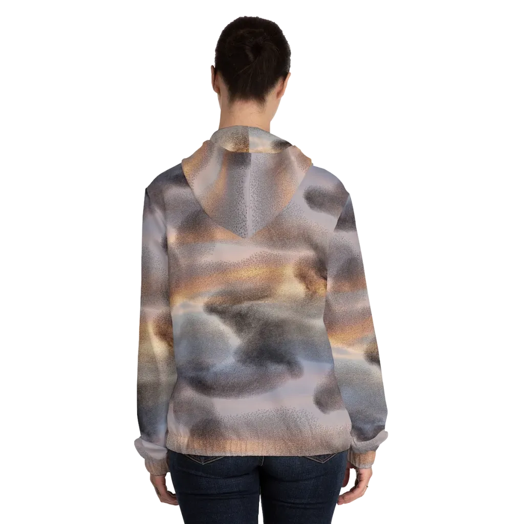 Embercloud Drift on Women's Full-Zip Hoodie — Back On Person