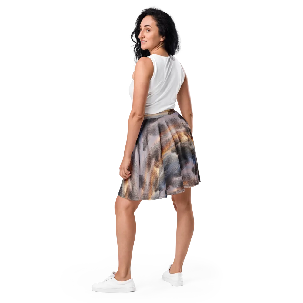 Embercloud Drift on Skater Skirt — Back