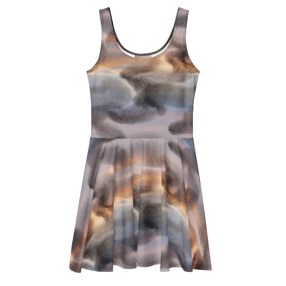 Embercloud Drift on Skater Dress — Front