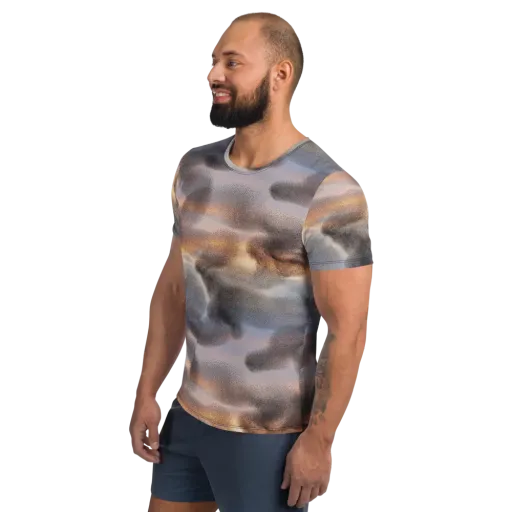 Embercloud Drift on a Men's Athletic T-Shirt