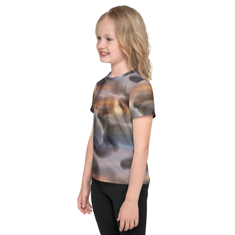 Embercloud Drift on Kids Crew Neck T-Shirt — Left