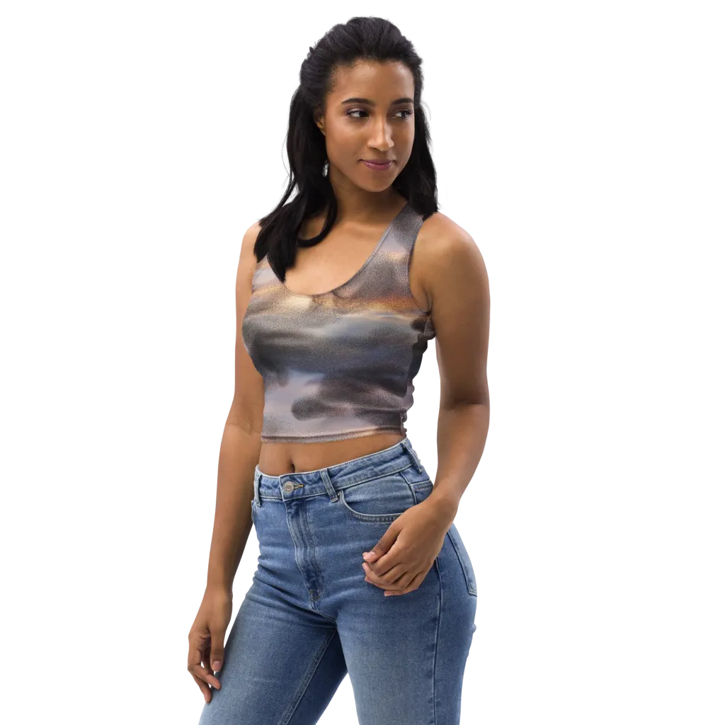 Embercloud Drift on Crop Top — Left Front