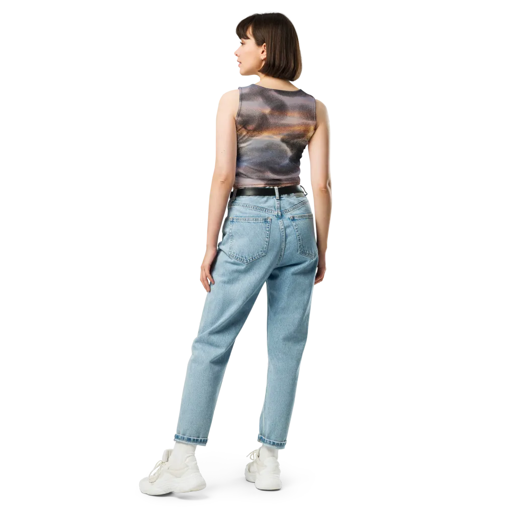 Embercloud Drift on Crop Top — Back