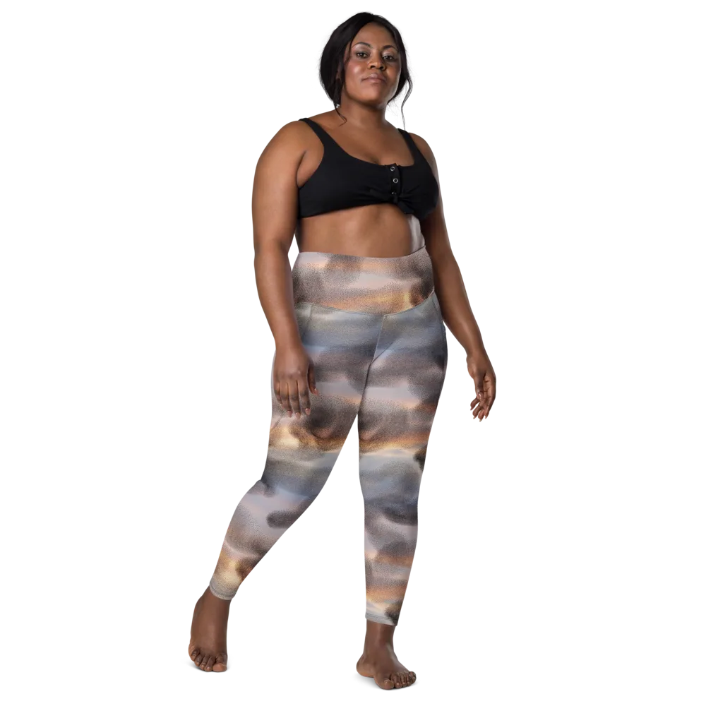 Embercloud Drift on Leggings with Pockets — Front