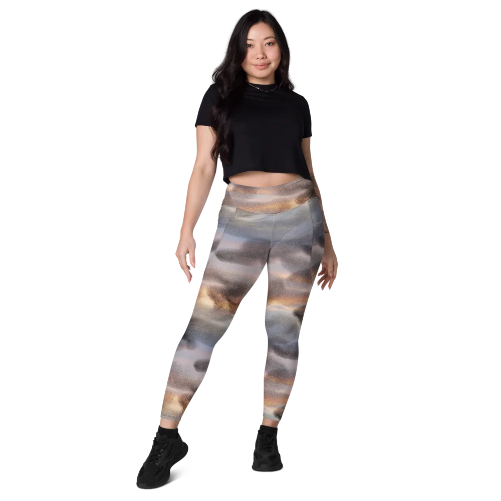 Embercloud Drift on Leggings with Pockets — Front