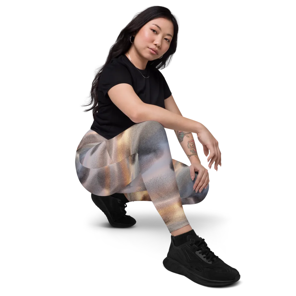 Embercloud Drift on Leggings with Pockets — Right Front