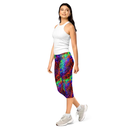Fluorescent Reverie on a Capri Leggings