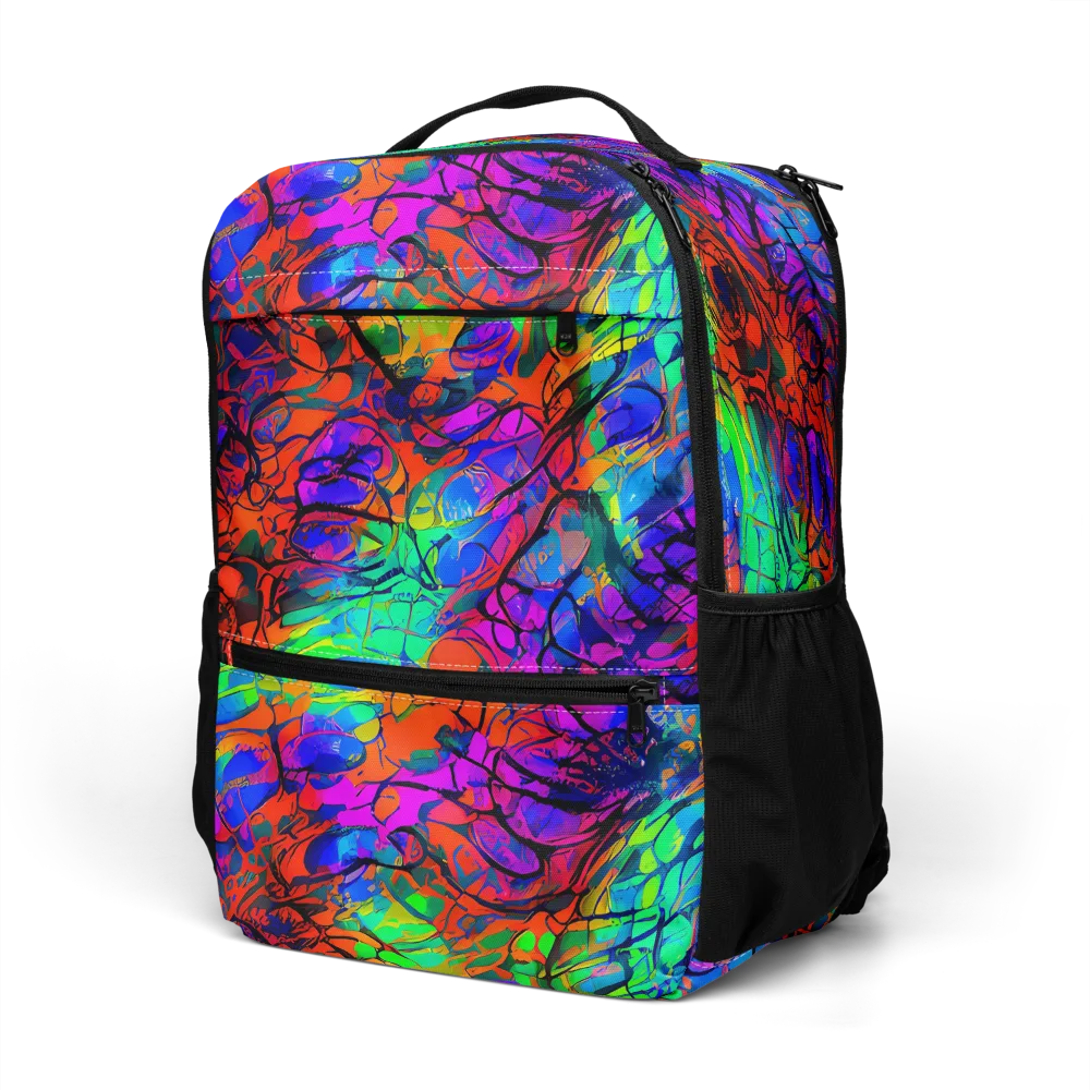 Fluorescent Reverie on Utility Backpack — Left Front